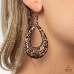 Elegant Bronze Teardrop Earrings